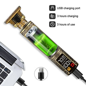 Hot Trend Vault Hair Clipper Pro Vintage T9 Edition with stainless steel blades and fast charging for home and barber use.