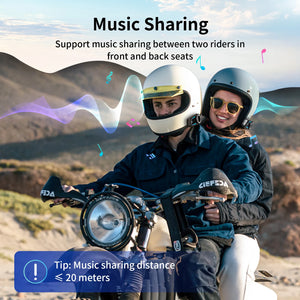 2 pcs Fodsports FX7 Mesh Motorcycle Intercom Bluetooth Helmet Headset BT5.4