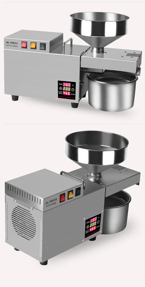 S9S Oil Press Stainless Steel Automatic Cold Press Oil Press Coconut Peanut Kernel Oil Press 110V/220V 1500W (Max)