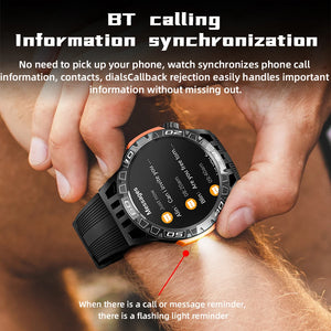 LOKMAT ZEUS 6 PRO Smart Watches Bluetooth Calls Flashlight Waterproof Smartwatches 1.46'' Screen Compass Sport Fitness Tracker