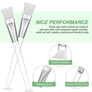 Hot Trend Vault 16-piece facial mask brush set with soft bristle skincare tools for all skin types, displayed in a neat arrangement.