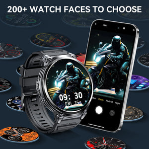 LaNikar Smart Watches for Men with 730mAh Large Battery 1.85’’ Big Screen LED Flashlight Rugged Smartwatch with for iOS Android