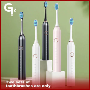 Hot Trend Vault GeZhou Sonic Electric Toothbrush for adults with 6 modes, timer, USB recharge, and replacement brush heads.
