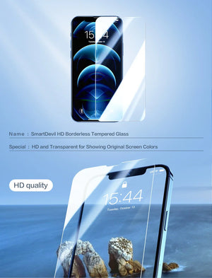 SmartDevil 2/3 pcs Screen Protector HD for iPhone 17 Pro max 17 Air 16 Anti-fingerprint Tempered Glass Film for iPhone 16 Pro 15