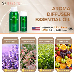Hot Trend Vault Namste 100ml pure plant essential oil air freshener for hotels and homes, with a clear bottle and natural scent.