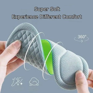 Sports Deodorant Insoles for Shoes Soft Comfortable Running Breathable Shock Absorption Insole for Feet Men Women Shoe Sole Pads
