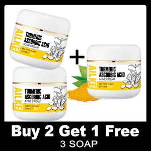 Organic turmeric skin care set by Hot Trend Vault featuring products for all skin types to brighten, even skin tone, and clear acne.