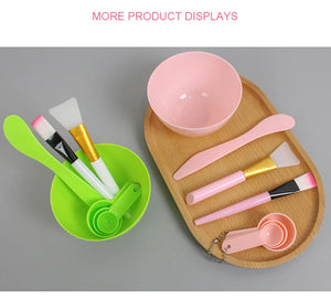 Facial Brush Mask Bowl Spoon Set Mask Brush Bar DIY Beauty Tools Mixing Tools Skin Care Makeup Supplies Woman Facial Tools