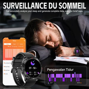 LaNikar New Smart Watches for Men with Earbuds Inside with 100+ Sport Modes and Sport Records Waterproof with iPhone and Android