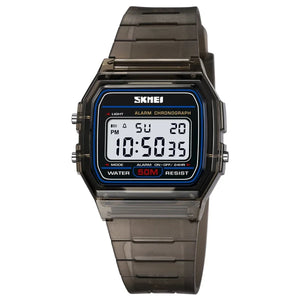 Digital countdown watch by SKMEI 2056, waterproof unisex accessory with date display, ideal for men and women.