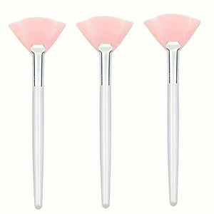 3/6/12pcs Practical Facial Brushes Fan Shape Brush Flat Head Face Mask Applicator Soft Portable Mask Brushes Cosmetic Tools