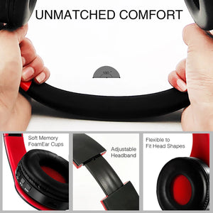2026 Wireless Bluetooth Stereo Headset Upgrading Sports Overhead Earphone with Mic for Smart Phone TV PC Tablet - Music