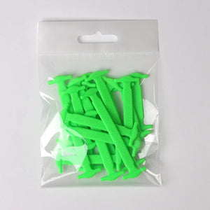 Hot Trend Vault silicone shoelaces lazy lacing kit with 16 pieces for easy no-tie sneaker fit, shown in the image.