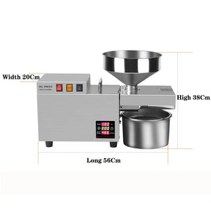 S9S Oil Press Stainless Steel Automatic Cold Press Oil Press Coconut Peanut Kernel Oil Press 110V/220V 1500W (Max)