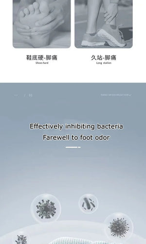 Sports Deodorant Insoles for Shoes Soft Comfortable Running Breathable Shock Absorption Insole for Feet Men Women Shoe Sole Pads