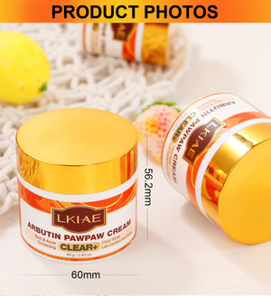 Hot Trend Vault Arbutin whitening cream with vitamin C, papaya, and carrot for dark spot removal and radiant moisturizing.