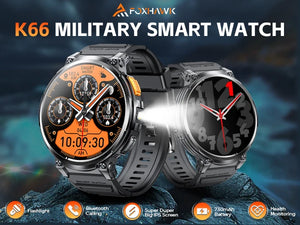 LaNikar Smart Watches for Men with 730mAh Large Battery 1.85’’ Big Screen LED Flashlight Rugged Smartwatch with for iOS Android