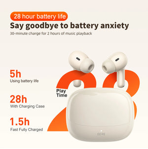 Wireless Headphones,QERE E38,NEW TWS Bluetooth 5.3,HD Microphone,HIFI Earphones,13mm Driver,60ms Low Latency,4 Mics+ENC Call