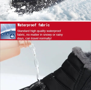 Snow Women Boots Fashion Unisex Shoes Slip On Platform Shoes For Women Ankle Boots Waterproof Plush Winter Shoes Botas Mujer