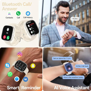 Smart Watches for Men Women Sleep Tracking, 46mm 1.3oz Step Calorie Counter Fitness Watch Activity Trackers Pedometer forAndro