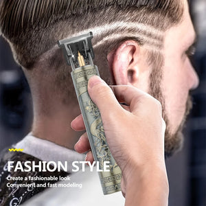 Hot Trend Vault Hair Clipper Pro Vintage T9 Edition with stainless steel blades and fast charging for home or barber use.