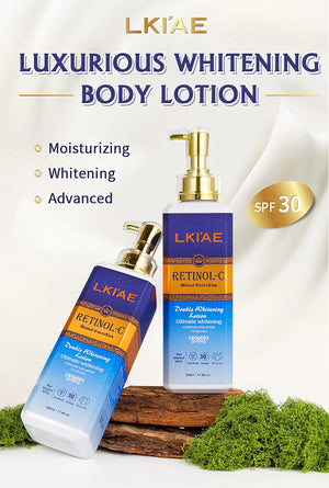 AILKE Retinol Whitening Skin Care Set includes moisturizing soap for all skin types, reduces dark spots and wrinkles.