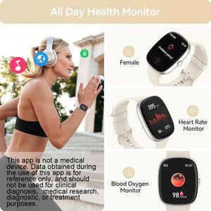 Smart Watches for Men Women Sleep Tracking, 46mm 1.3oz Step Calorie Counter Fitness Watch Activity Trackers Pedometer forAndro