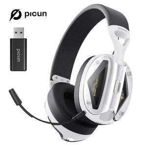Picun G1 2.4GHz Gaming Wireless Headset 3D Surround Sound Spatial Audio ENC HD Mic Headphones for Gamer Lightweight PS5 PC Phone