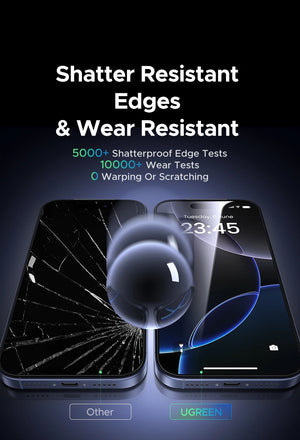 UGREEN 2PCS Automatic Dust-free Screen Protector For iPhone 17 Pro Max Tempered Glass For iPhone 17 16 Pro 17Pro Air Phone Film