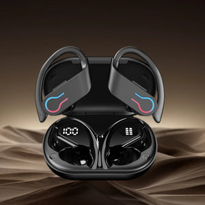 Bluetooth 5.3 Wireless Earbuds Sports Headphones with Earhooks Built-in Mic Earphones Waterproof Headphones Ear Buds for Sports