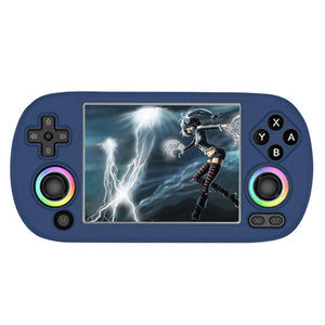 Silicone Case Protective Cover HD Tempered Glass Screen Protector for ANBERNIC RG40XX H Soft Skin Cover Case with Lanyard