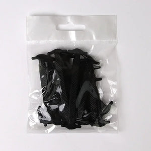 Hot Trend Vault silicone shoelaces lazy lacing kit with 16 pieces for easy no-tie sneaker fit, shown with colorful laces on sneakers.