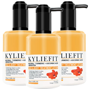 Hot Trend Vault AILKE Turmeric Skin Care for acne, lightening, and pore refining in a unisex formula, shown in a sleek skincare bottle.
