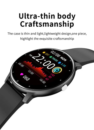 Ultra light men's smartwatch with full touch screen, heart rate monitor, and Bluetooth calling from Hot Trend Vault.