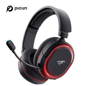 Picun G2 Wireless Gaming Headset Bluetooth 5.3 2.4G Headphones 7.1 Surround 5ms Low Latency ENC Mic for PC PS4 PS5 Phone Switch