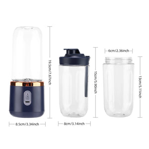 Hot Trend Vault Flaremore electric juicer cup, portable travel USB charge, 400ml capacity with automatic pulp ejection, two cups included.