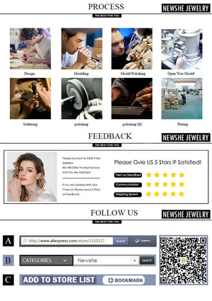 Newshe 3 Pcs Wedding Rings Set for Women 925 Silver 2.6Ct Princess Cut White Blue AAAAA CZ Luxury Bridal Engagement Jewelry