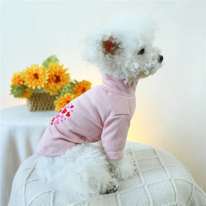 Heart Pattern Turtleneck Sweatshirt for Small Dogs and Cat,Hoodies Shirt,Pet Clothes,Spring Valentine's Day,Sweet,Chihuahua York