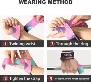 Black Hot Trend Vault weightlifting wrist straps with non-slip, adjustable design for athletes, shown on a fitness enthusiast.