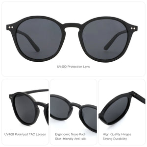 Vintage unisex polarized sunglasses by Hot Trend Vault with UV400 protection, ideal for driving and outdoor activities.
