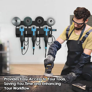 Angle Grinder Wall Storage Mount Metal Wall-Mounted Hanging Shelf Power Tool Organizer Rack for Angle Grinder Cutters Polishers