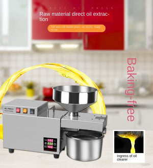S9S Oil Press Stainless Steel Automatic Cold Press Oil Press Coconut Peanut Kernel Oil Press 110V/220V 1500W (Max)