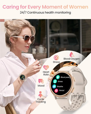 Hot Trend Vault Anyloop Smartwatch for Women with 1.27-inch display, fitness tracker, customizable faces, call notifications for iPhone and Android