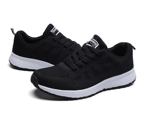 Women Casual Shoes Fashion Breathable Walking Mesh FlatShoesSneakers White Female Footwear