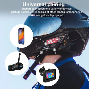 Fodsports F2 Motorcycle Bluetooth Intercom helmet Headset Wireless Intercomunicador 1000m IP67 Waterproof