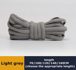 Round sport shoelaces for men and women, durable polyester outdoor laces by Hot Trend Vault, shown in black with metal aglets.