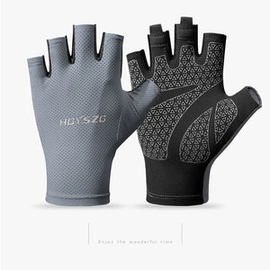 Professional Gym Fitness Breathable Anti-Slip Women Men Half Finger Summer Fishing Cycling Fingerless Gloves Female Bicycle Bike