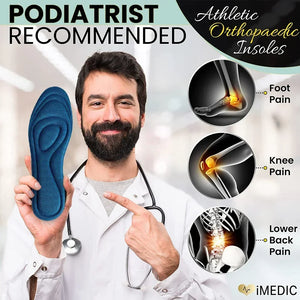 2 Pairs Memory Foam Orthopedic Insoles for Shoes Antibacterial Deodorization Sweat Absorption Insert Sport Shoes Running Pads