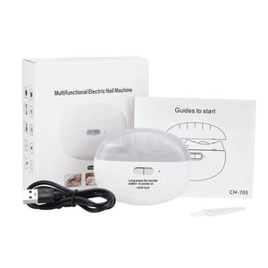 Rotatable Electric Nail Clipper For Baby Adult Automatic Nail Clippers With Light Nails Trimmer Cutter Manicure Polishing Tools