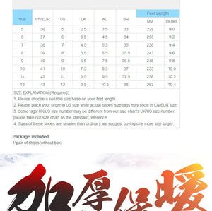 Snow Women Boots Fashion Unisex Shoes Slip On Platform Shoes For Women Ankle Boots Waterproof Plush Winter Shoes Botas Mujer